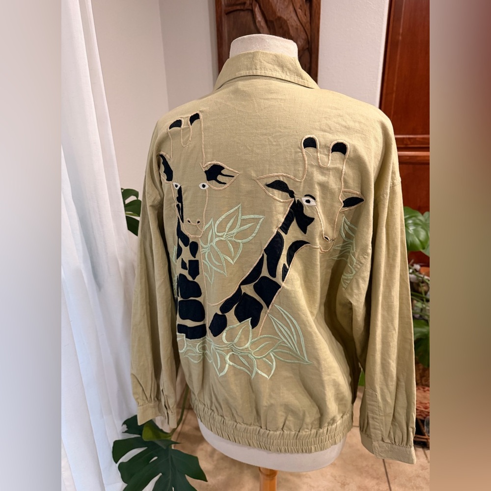 KESA Sport du Monde Embroidered Giraffe Jacket Cotton M